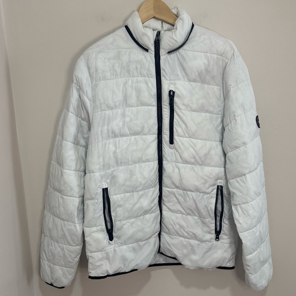 Abercrombie & Fitch white Puffer Jacket Medium
